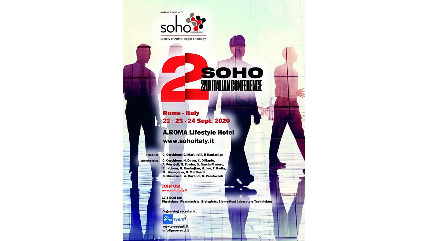 ONCOEMATOLOGIA - LA SECONDA CONFERENZA ANNUALE DELLA SOCIETY OF HEMATOLOGIC ONCOLOGY (SOHO) ITALY